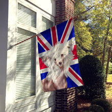 Load image into Gallery viewer, Chinese Crested with English Union Jack British Flag Flag Canvas House Size LH9501CHF