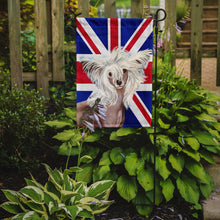 Load image into Gallery viewer, Chinese Crested with English Union Jack British Flag Garden Flag - Outdoor Decorative Yard Flag