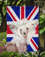 Load image into Gallery viewer, Chinese Crested with English Union Jack British Flag Garden Flag - Outdoor Decorative Yard Flag