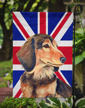 Load image into Gallery viewer, Dachshund with English Union Jack British Flag Garden Flag – Decorative Outdoor Yard Flag LH9502GF