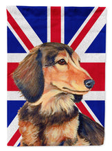 Load image into Gallery viewer, Dachshund with English Union Jack British Flag Garden Flag – Decorative Outdoor Yard Flag LH9502GF