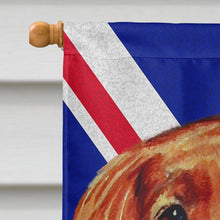 Load image into Gallery viewer, Irish Setter with English Union Jack British Flag Flag Canvas House Size LH9504CHF