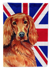 Load image into Gallery viewer, Irish Setter with English Union Jack British Flag Garden Flag - Outdoor Decorative Yard Flag