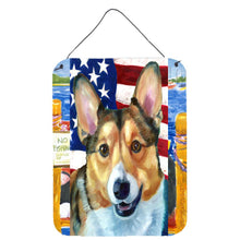 Load image into Gallery viewer, Corgi USA Patriotic American Flag Wall or Door Hanging Prints LH9546DS1216