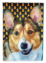 Load image into Gallery viewer, Corgi Candy Corn Halloween Flag Canvas House Size LH9553CHF
