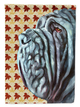 Load image into Gallery viewer, Neapolitan Mastiff Fall Leaves Flag Canvas House Size LH9554CHF