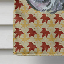 Load image into Gallery viewer, Black Great Dane Fall Leaves Flag Canvas House Size LH9557CHF