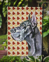 Load image into Gallery viewer, Black Great Dane Fall Leaves Garden Flag - Outdoor Decorative Yard Flag