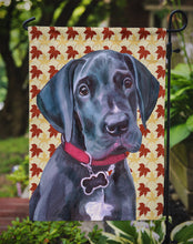 Load image into Gallery viewer, Black Great Dane Puppy Fall Leaves Garden Flag – Decorative Outdoor Yard Flag LH9558GF