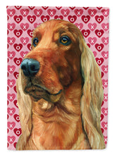 Load image into Gallery viewer, Irish Setter Hearts Love and Valentine's Day Flag Canvas House Size LH9562CHF