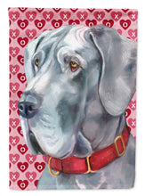 Load image into Gallery viewer, Great Dane Hearts Love and Valentine's Day Flag Canvas House Size LH9563CHF