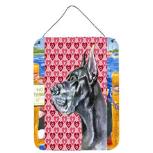 Load image into Gallery viewer, Black Great Dane Hearts Love and Valentine's Day Wall or Door Hanging Prints LH9564DS1216