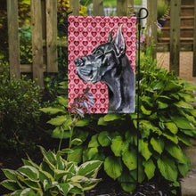 Load image into Gallery viewer, Black Great Dane Hearts Love and Valentine's Day Garden Flag - Outdoor Decorative Yard Flag LH9564GF