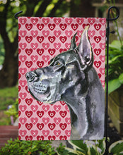 Load image into Gallery viewer, Black Great Dane Hearts Love and Valentine's Day Garden Flag - Outdoor Decorative Yard Flag LH9564GF