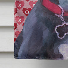 Load image into Gallery viewer, Black Great Dane Puppy Hearts Love and Valentine's Day Flag Canvas House Size LH9565CHF