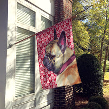 Load image into Gallery viewer, French Bulldog Frenchie Hearts Love and Valentine's Day Flag Canvas House Size LH9566CHF