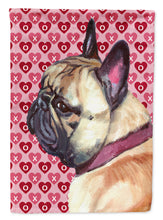 Load image into Gallery viewer, French Bulldog Frenchie Hearts Love and Valentine's Day Flag Canvas House Size LH9566CHF