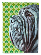 Load image into Gallery viewer, Neapolitan Mastiff St. Patrick's Day Shamrock Flag Canvas House Size LH9568CHF