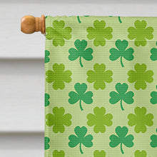 Load image into Gallery viewer, Black Great Dane St. Patrick's Day Shamrock Flag Canvas House Size LH9571CHF