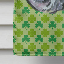 Load image into Gallery viewer, Black Great Dane St. Patrick's Day Shamrock Flag Canvas House Size LH9571CHF