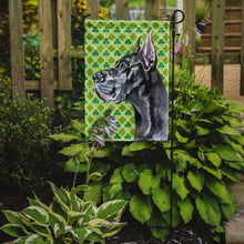 Load image into Gallery viewer, Black Great Dane St. Patrick's Day Shamrock Garden Flag - Outdoor Decorative Yard Flag LH9571GF