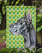 Load image into Gallery viewer, Black Great Dane St. Patrick's Day Shamrock Garden Flag - Outdoor Decorative Yard Flag LH9571GF