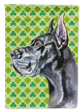 Load image into Gallery viewer, Black Great Dane St. Patrick's Day Shamrock Garden Flag - Outdoor Decorative Yard Flag LH9571GF