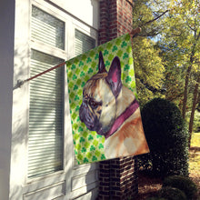 Load image into Gallery viewer, French Bulldog Frenchie St. Patrick's Day Shamrock Flag Canvas House Size LH9573CHF