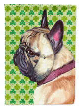 Load image into Gallery viewer, French Bulldog Frenchie St. Patrick's Day Shamrock Flag Canvas House Size LH9573CHF
