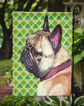 Load image into Gallery viewer, French Bulldog Frenchie St. Patrick's Day Shamrock Garden Flag - Outdoor Decorative Yard Flag LH9573GF