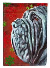 Load image into Gallery viewer, Neapolitan Mastiff Red Snowflakes Holiday Christmas Flag Canvas House Size LH9575CHF
