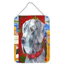 Load image into Gallery viewer, Great Dane Red Snowflakes Holiday Christmas Wall or Door Hanging Prints LH9577DS1216