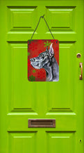 Load image into Gallery viewer, Black Great Dane Red Snowflakes Holiday Christmas Wall or Door Hanging Prints LH9578DS1216