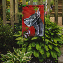 Load image into Gallery viewer, Black Great Dane Red Snowflakes Holiday Christmas Garden Flag – Decorative Outdoor Yard Flag LH9578GF