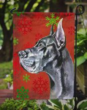 Load image into Gallery viewer, Black Great Dane Red Snowflakes Holiday Christmas Garden Flag – Decorative Outdoor Yard Flag LH9578GF