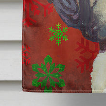 Load image into Gallery viewer, French Bulldog Frenchie Red Snowflakes Holiday Christmas Flag Canvas House Size LH9580CHF