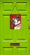 Load image into Gallery viewer, French Bulldog Frenchie Red Snowflakes Holiday Christmas Wall or Door Hanging Prints LH9580DS1216