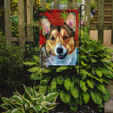 Load image into Gallery viewer, Corgi Red Snowflakes Holiday Christmas Garden Flag - Outdoor Decorative Yard Flag