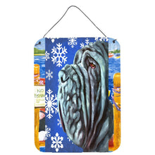 Load image into Gallery viewer, Neapolitan Mastiff Winter Snowflakes Holiday Wall or Door Hanging Prints LH9582DS1216