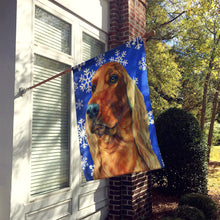 Load image into Gallery viewer, Irish Setter Winter Snowflakes Holiday Flag Canvas House Size LH9583CHF