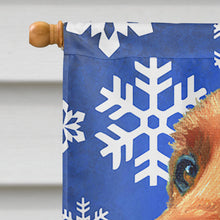 Load image into Gallery viewer, Irish Setter Winter Snowflakes Holiday Flag Canvas House Size LH9583CHF