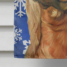 Load image into Gallery viewer, Irish Setter Winter Snowflakes Holiday Flag Canvas House Size LH9583CHF