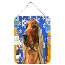 Load image into Gallery viewer, Irish Setter Winter Snowflakes Holiday Wall or Door Hanging Prints LH9583DS1216