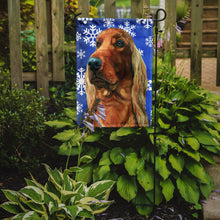 Load image into Gallery viewer, Irish Setter Winter Snowflakes Holiday Garden Flag - Outdoor Decorative Yard Flag LH9583GF