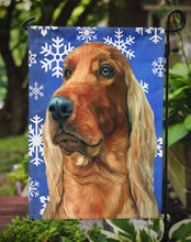 Load image into Gallery viewer, Irish Setter Winter Snowflakes Holiday Garden Flag - Outdoor Decorative Yard Flag LH9583GF