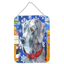 Load image into Gallery viewer, Great Dane Winter Snowflakes Holiday Wall or Door Hanging Prints LH9584DS1216