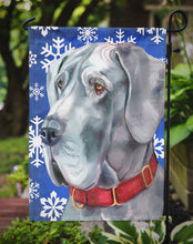 Load image into Gallery viewer, Great Dane Winter Snowflakes Holiday Garden Flag – Decorative Outdoor Yard Flag LH9584GF