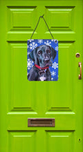 Load image into Gallery viewer, Black Great Dane Puppy Winter Snowflakes Holiday Wall or Door Hanging Prints LH9586DS1216