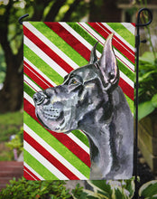 Load image into Gallery viewer, Black Great Dane Candy Cane Holiday Christmas Garden Flag - Outdoor Decorative Yard Flag LH9592GF