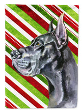 Load image into Gallery viewer, Black Great Dane Candy Cane Holiday Christmas Garden Flag - Outdoor Decorative Yard Flag LH9592GF